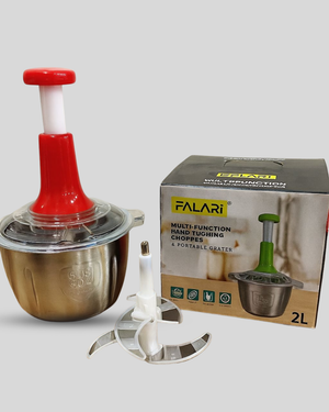 Stainless Steel Multi-Function Hand Press Food Chopper & Grater